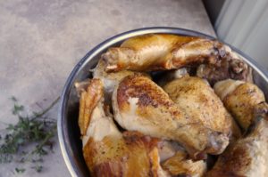 Get the chicken good and brown
